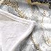 Bedbay Black Gold Marble Throw Blanket Boys & Girls - Soft, Cozy, Lightweight Plush Fluffy Blanket for All Seasons Bed Couch Chair Room Decor(Grey Gold, Twin(60