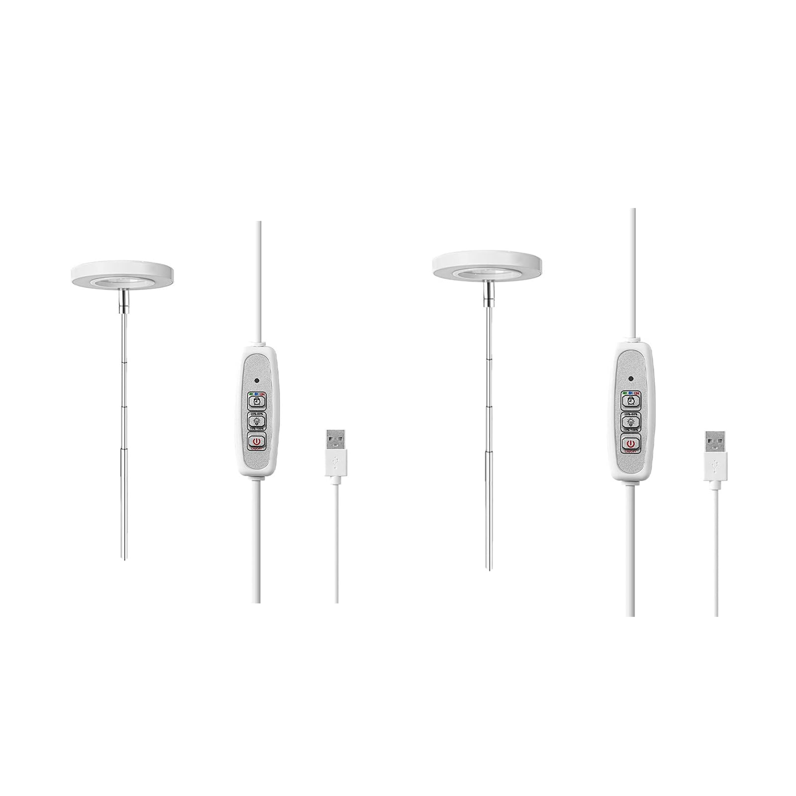 THE WHITE SHOPPlant Grow Light, LED Growing Light Full Spectrum for Indoor Plants,Height Adjustable, Automatic Timer, 5V Low Safe Voltage,Idea for Small Plant Light…