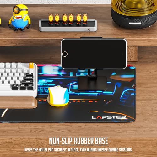 Image of Lapster Dashboard Design Desk mat (800 mm x 300 mm x 2 mm) Mouse pad Gaming | Mouse mat | Curated Stitched Edges| Non-Slip Rubber Base|Keyboard and Mouse pad for Home & Office(Dashboard)