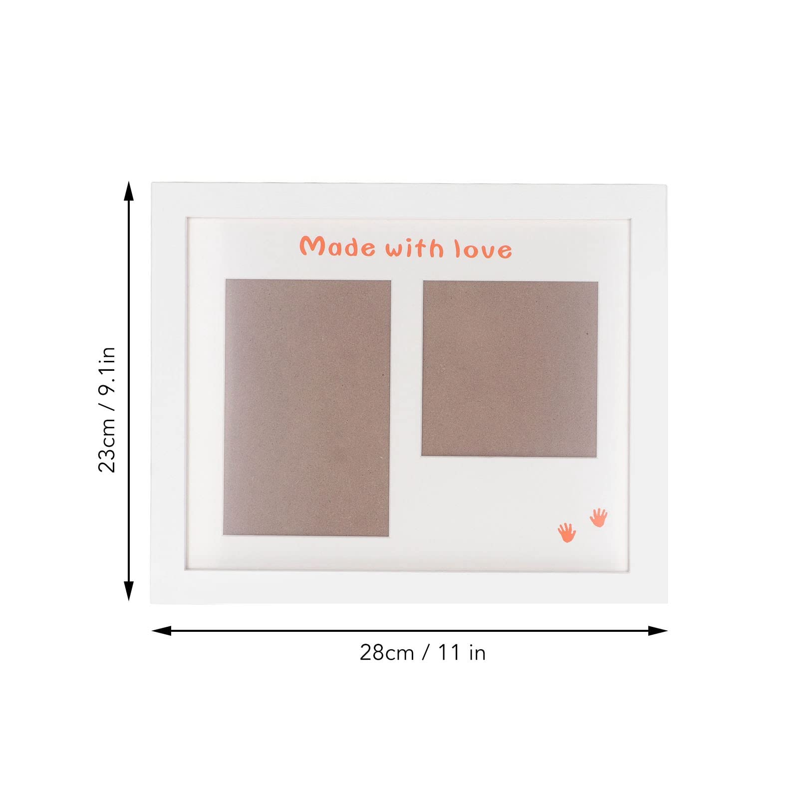 Niiyen Hand and Footprint Maker Set, Photo Frame Footprint Set, Photo Frame Personalized Gifts, Handprint and Footprint, Newborn Imprint Set (White Photo Frame)