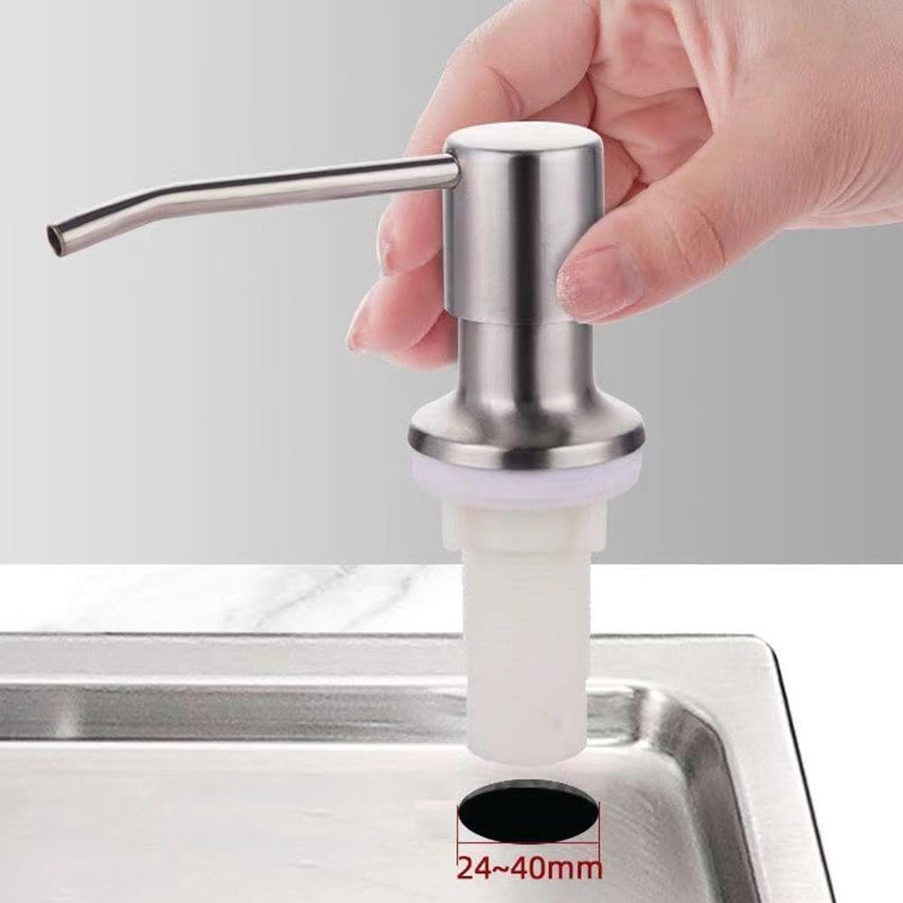 Dispensador de jabón de 1 m, kit de tubo de extensión para fregadero de cocina, dispensador de jabón líquido, bomba de mano, cabezal dispensador K7F2, prensa de acero