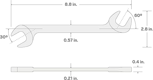 Vista 23 de TEKTON - Llave de extremo abierto, cabeza angular, de 1-3/4 pulgadas, WAE83045