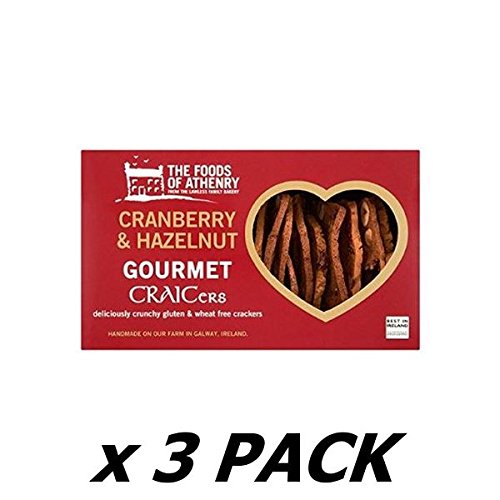 Foods Of Athenry Cranberry And Hazelnut Crackers 110 G (Pack of 3)