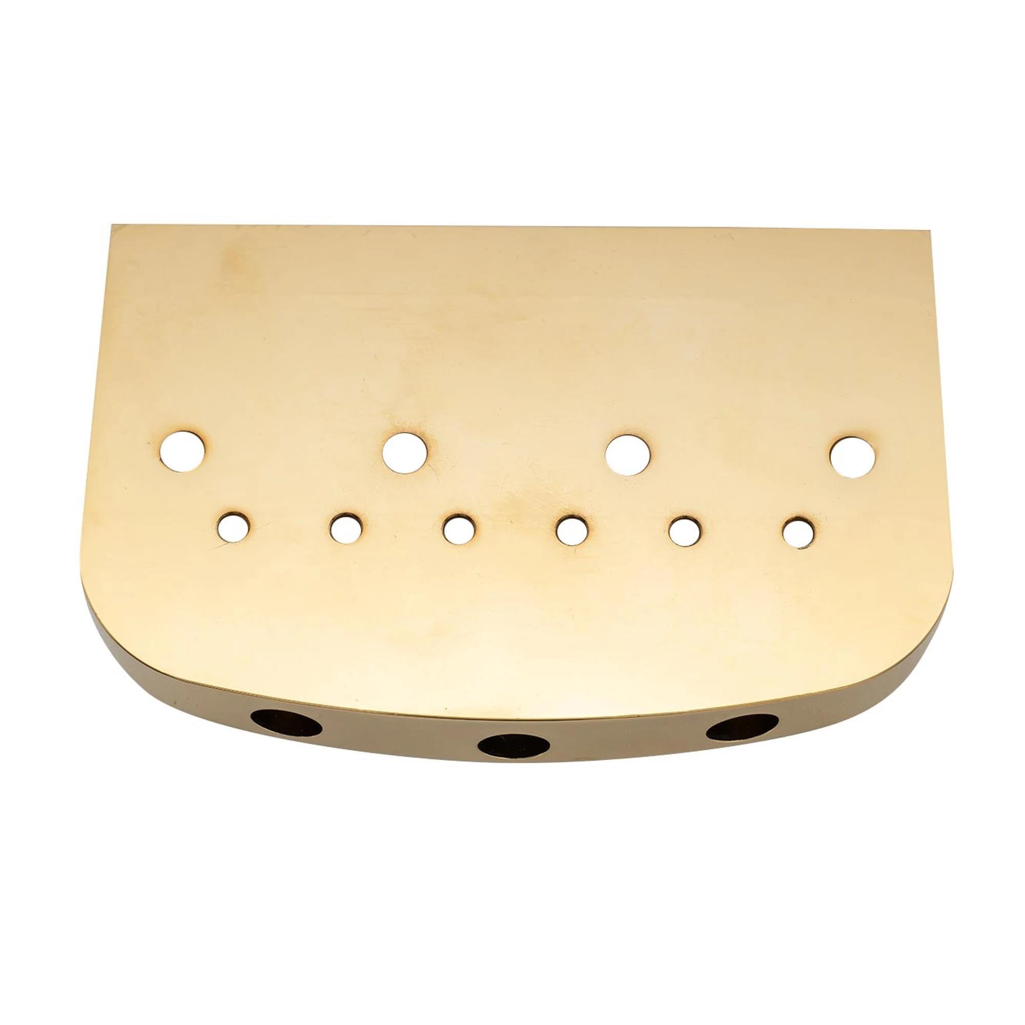Mostek Gitarowy Ultra Półwymiarowe Struny Przechodzące Przez Mostek Gitarowy Solidna Płyta Ze Stopu Aluminium I Mosiężne Siodło 3(Gold)