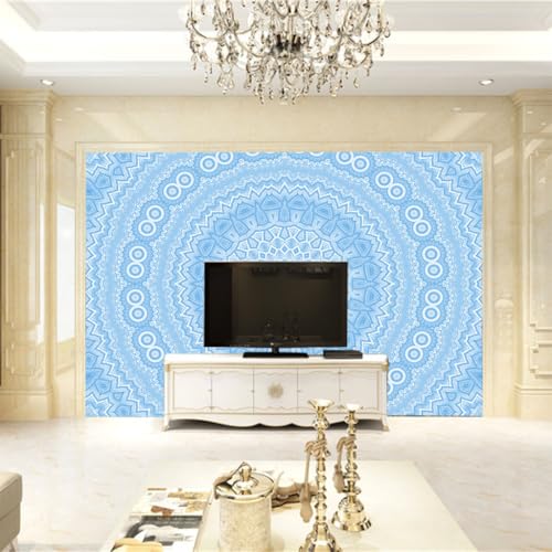 Papier peint 3D grand format pour masquer les défauts du mur de salon