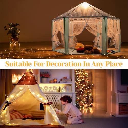 200 LED 67Ft Fairy Lights Battery Operated with Remote,Waterproof String Lights for Indoor & Outdoor,8 Modes Christmas L - Additional View