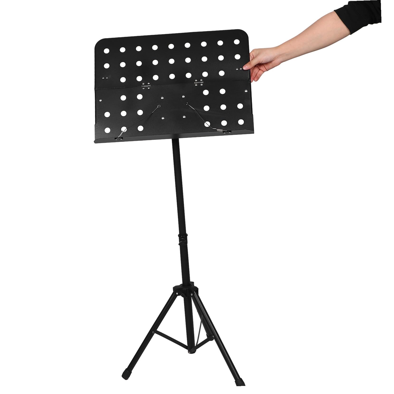 Portátil para Partituras con Diseño de Nota Musical Negro Plegable y Ajustable Altura Soporte de Mesa Resistente para Piano Guitarra Orquesta Práctica y Actuaciones