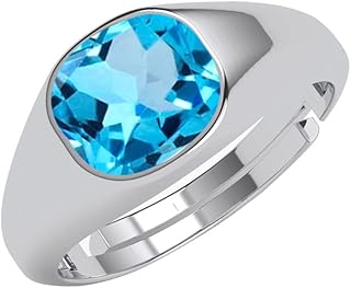 clara Pure 925 Sterling Silver Tygo Men Ring |Size Adjustable, Platinum Plated, Swiss Zirconia | Gift for Men & Boys-picture-22