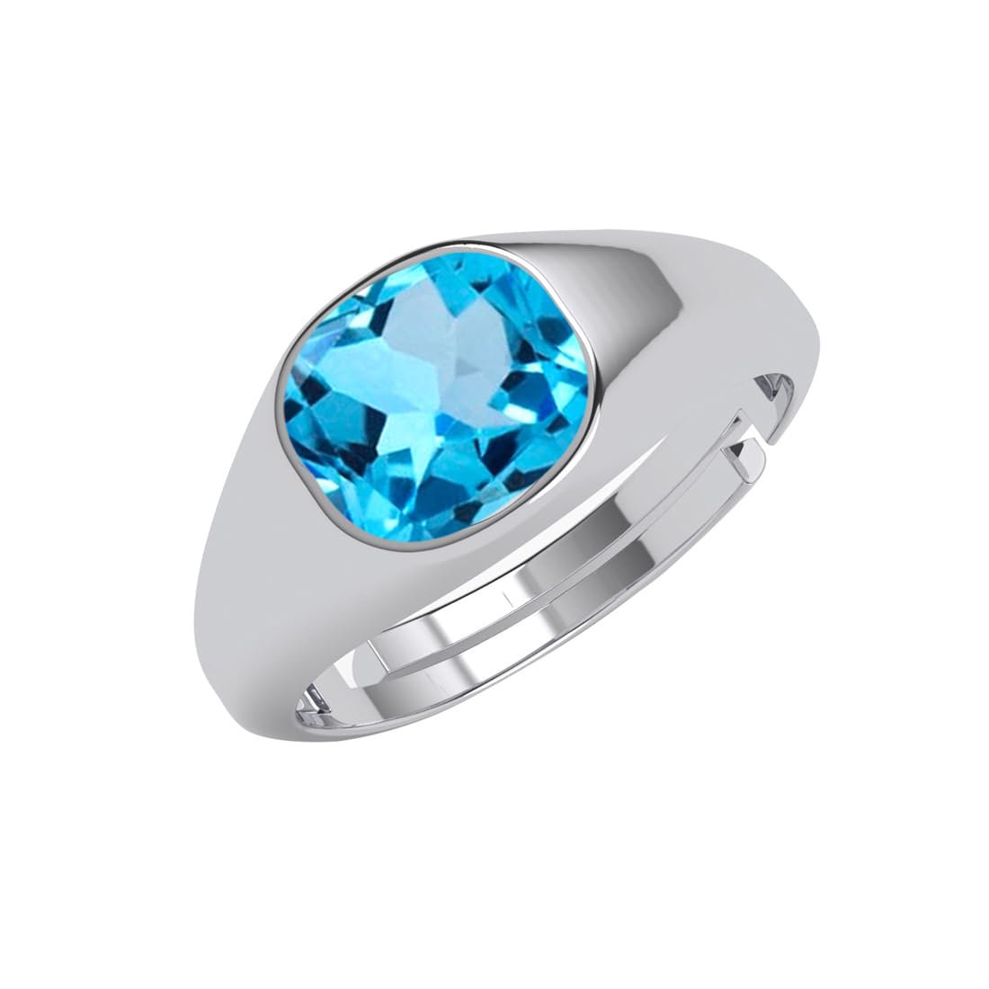 Clara Pure 925 Sterling Silver Tygo Men Ring |Size Adjustable, Platinum Plated, Swiss Zirconia | Gift for Men & Boys (B0D9RV5HKC) Amazon Price History, Amazon Price Tracker