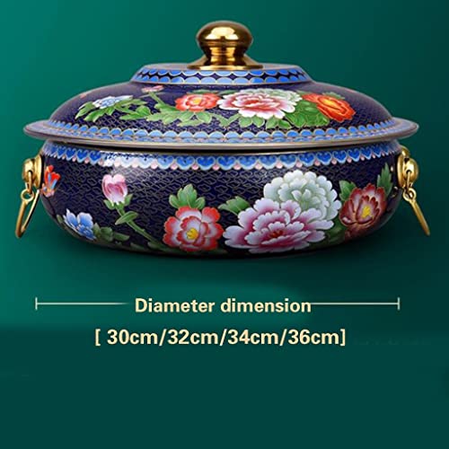 Olla caliente china de cobre roja de 36 cm miniatura 6