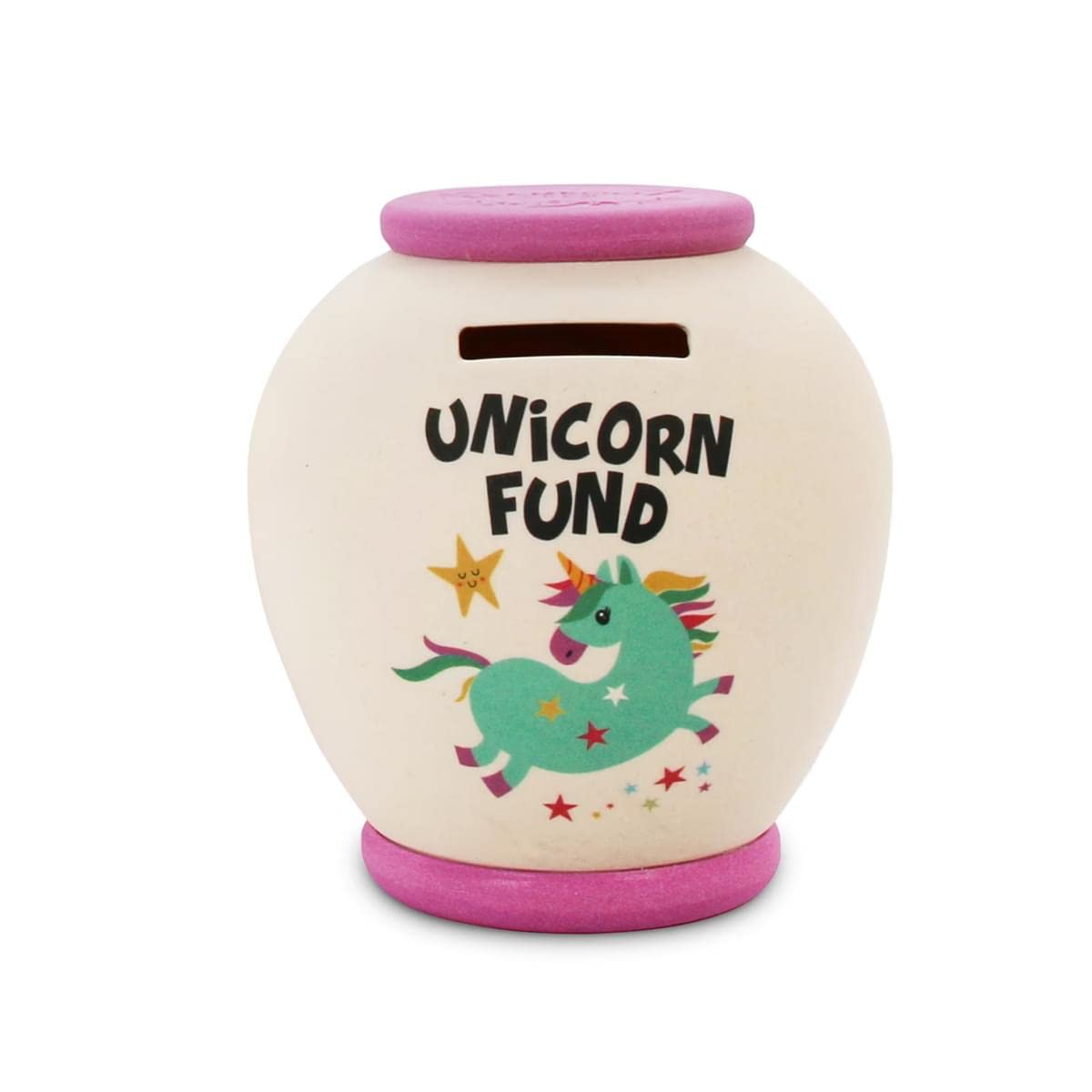 History & Heraldry Various Personalised Bamboo Smash Pot Money Box (Unicorn Fund Large)