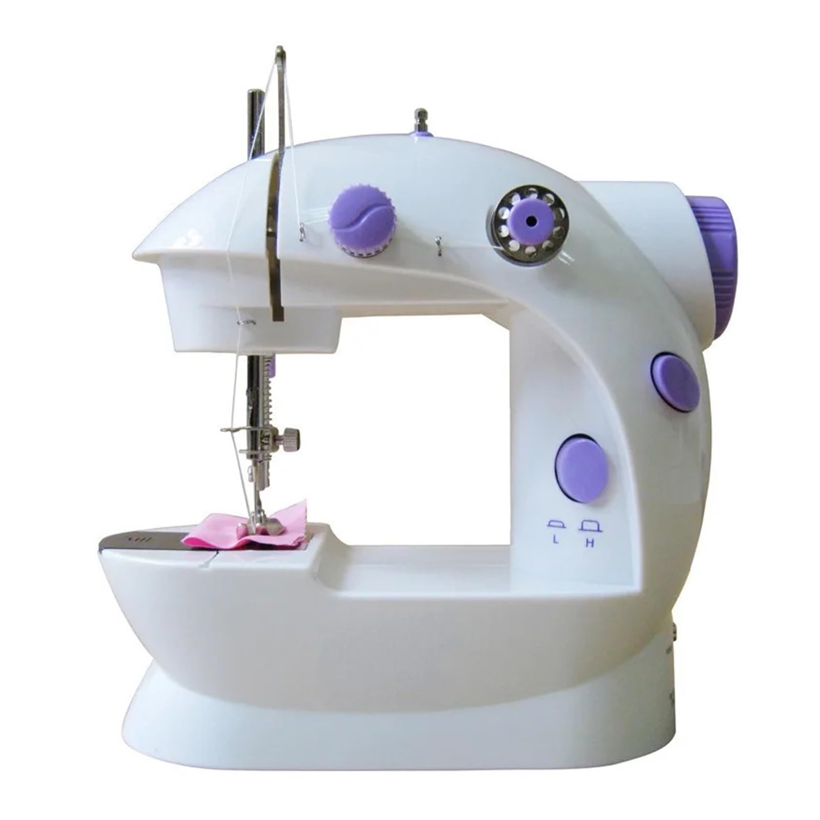 Macchina da Cucire Domestica elettrica Manuale Piccola plastica ABS Mini con Blocco Potente silenziosa Stabile,Purple