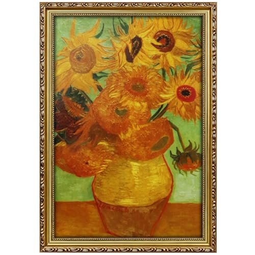 Image of FJXMFRAME 12x18 Frame Gold 18x12 Picture Frame Vintage Wood | Shatter-resistant Plexiglass, Wall Hanging