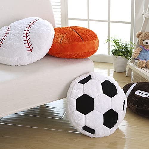 JIAHG Football Plüschkissen Plüsch Fußball Spielzeug 45 * 45cm Fußball Stuhlkissen Sitzkissen Sport-Themenkissen für Kinderzimmer Dekoration, Geschenk für Kinder und Fußballliebhaber