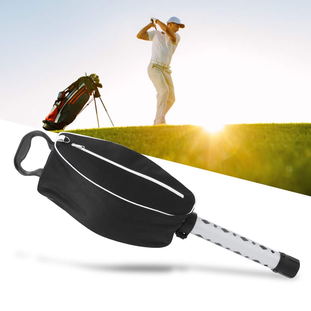 HERCHR Raccoglitore di Palline da Golf, Borsa per Palline da Golf con Tubo Telescopico in Alluminio Portatile, Raccoglitore di Supporti per Palline da Golf per Raccogliere 80 Palline