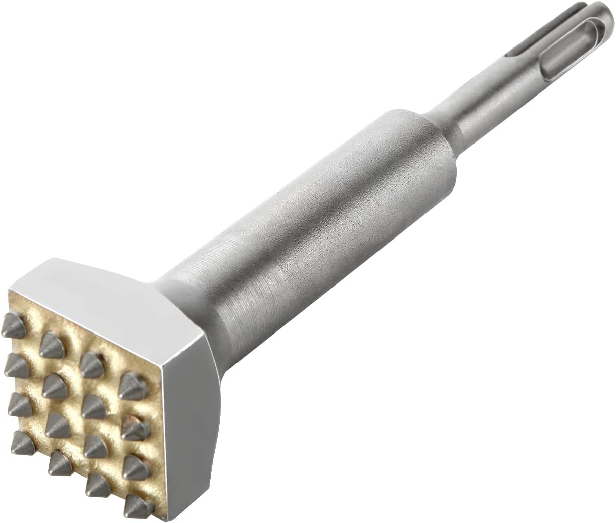 6 Inch x 1 1/4 Inch SDS Plus Bushing Tool for Concrete, SDS Max Bushing Bit Square Head, Concrete Roughness Coating Remove Bushing Bit for Rotary Hammer, Stone, Brick Wall (SDS Plus 16 Pins)