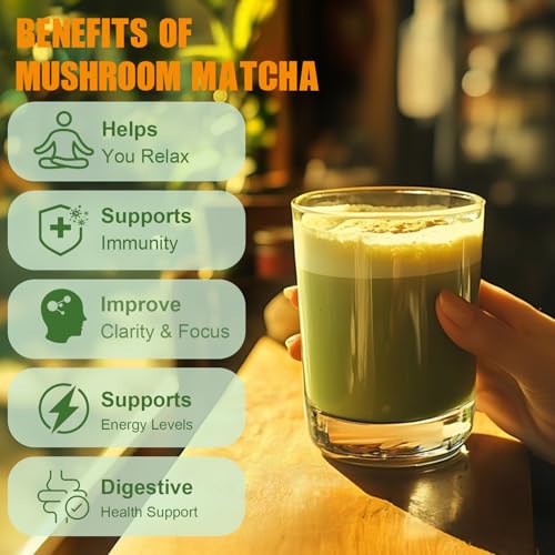 Té con 6 hongos adaptógenos y matcha ceremonial 30 serv. miniatura 4
