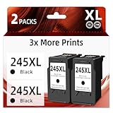 Skyink Compatible 245XL Ink Cartridge Replacement for Canon 245 XL PG-245 PG245 (Black 2-Pack) to use with MX490 TR4520 TS3322 TR4522 TR4500 TS3122 TS3300 MX492 MG2522 TS3320 TS3100 Printer 243XL