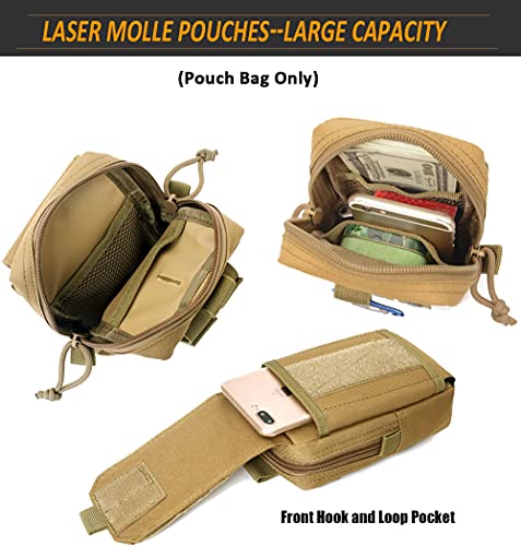 Molle Phone Pouch, Small Molle Admin Pouch Od Green, Tactical Laser Edc Pouches Accessories Waterproof Utility Holster Pouch(Green) #TOP4