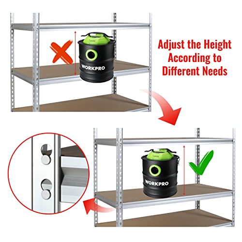 Image of WORKPRO 5-Tier Shelving Unit, 48 inchW x24 inchDx72 inchH, 2750LBS Capacity, 2 Pack