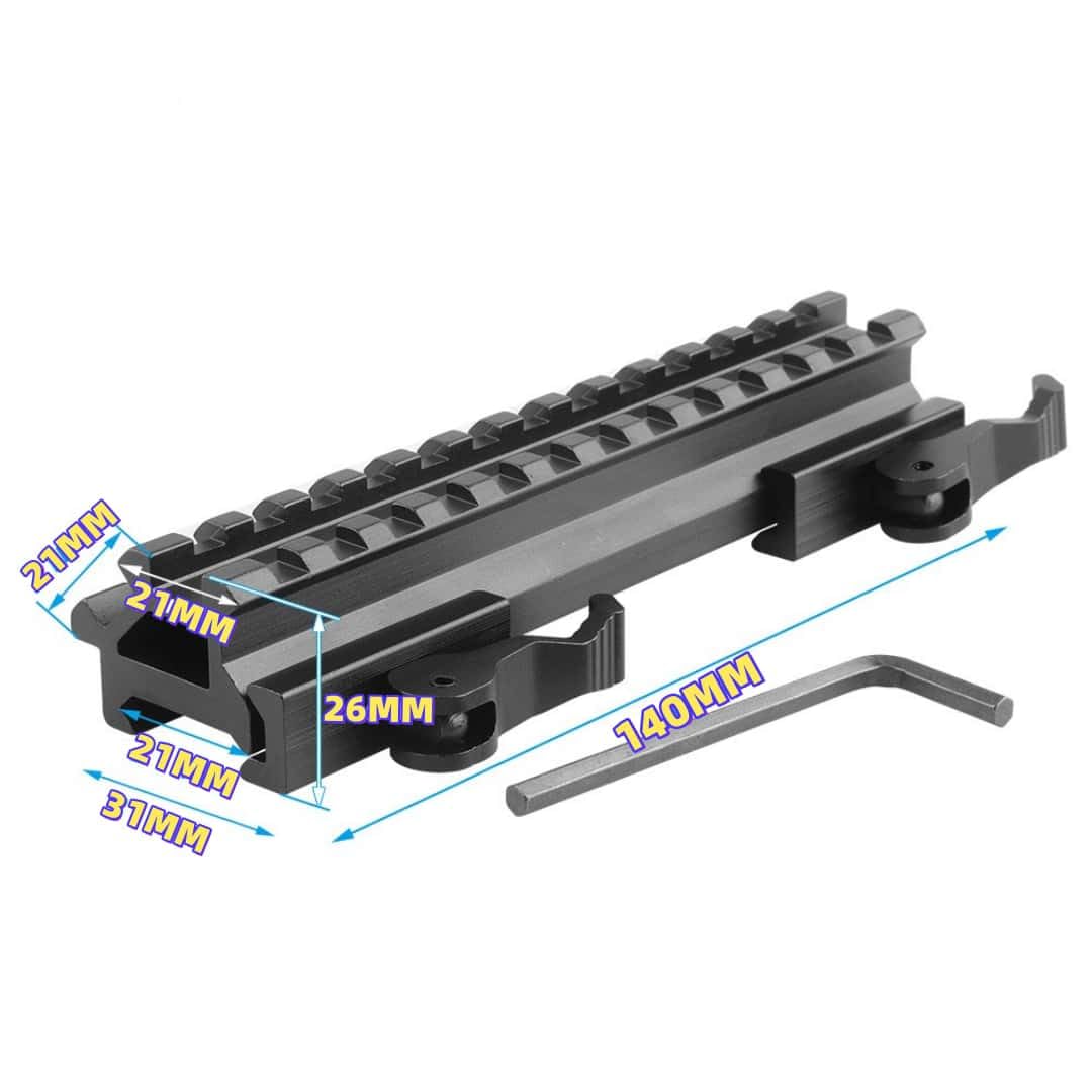 13 Slots Doppio Rail Rise 45 Gradi Quick Release Mount Base QD .223 Rail