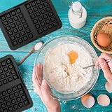 2 Pcs Air Fryer Silicone Waffle Moulds Rectangle, Waffles Maker Insert for Airfryer, Silicone Waffle Mould Square for Ninja AF300, AF400EU, AF451EU, SL400EU - Image 6