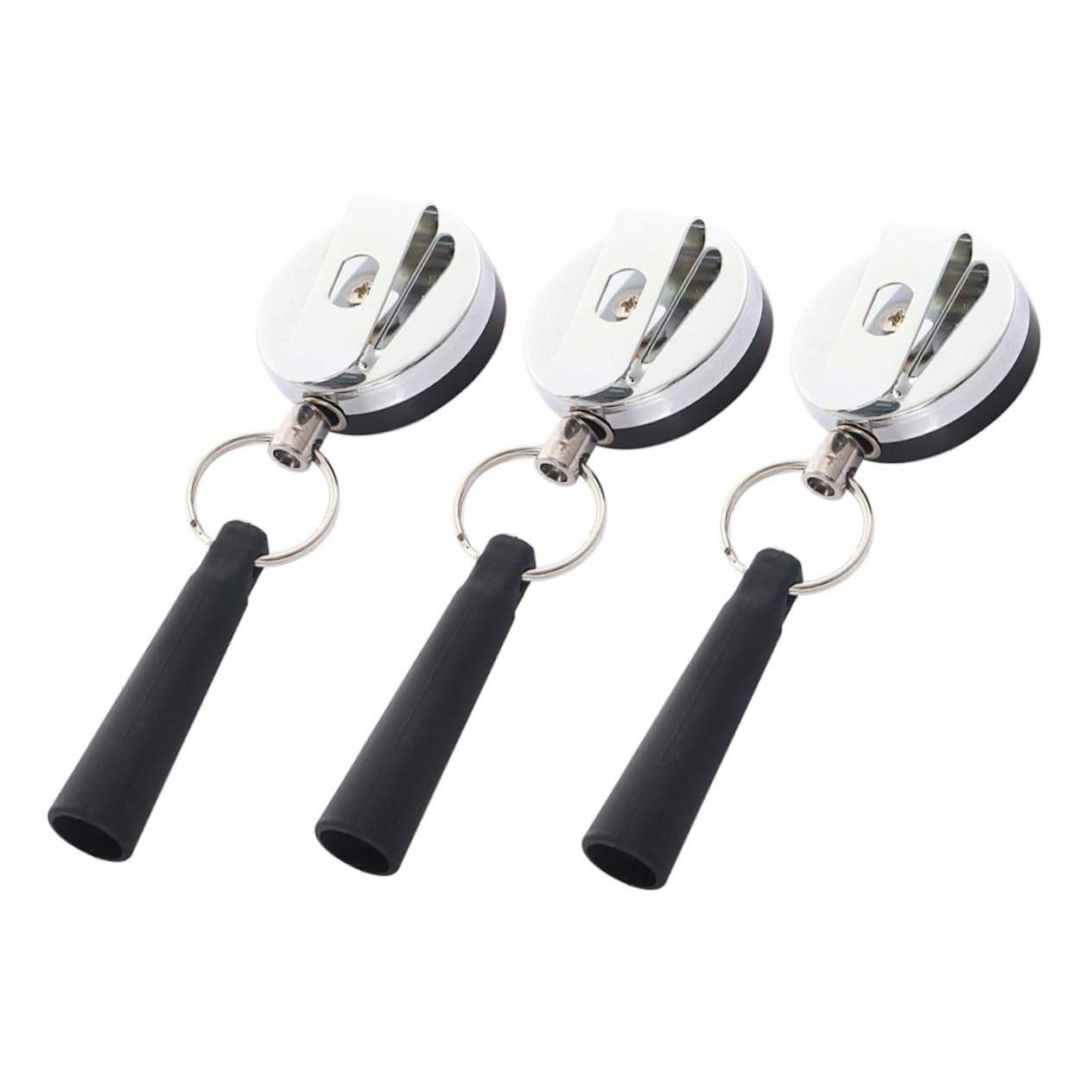 Housoutil 4 Set Portachiavi Retrattile Con Copertura Per Silicone E Acciaio Antiperdita E Per Attività All Aperto E 3 Pezzi * 4