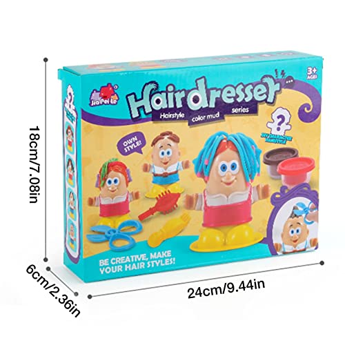 Argila Seca Criativa - Clay da forma do cabeleireiro da criança | Argila colorida DIY, ferramentas e