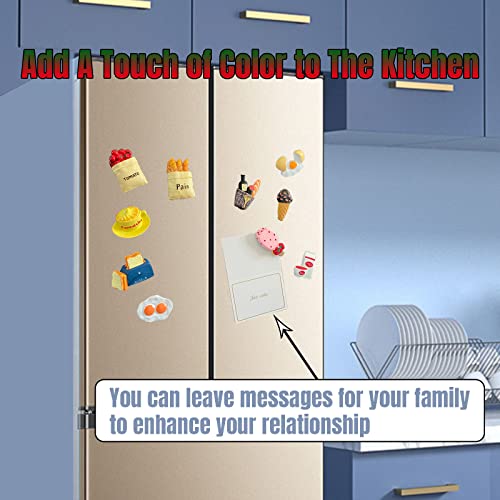 10Pcs Fridge Magnet, Food Refrigerator Magnets, Decorative Magnets For Toddlers Kids, Cute Artificial Food Display For Strong Resin Magnets Fridge Kitchen Home Decor Office #TOP3