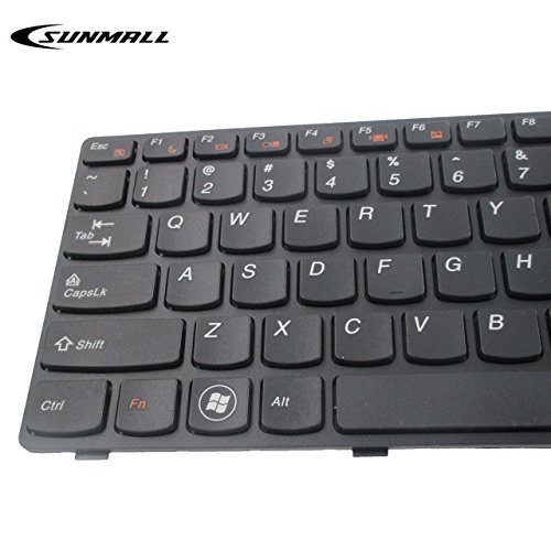 Sunmall New Keyboard Replacement With Frame For Ibm Lenovoideapad B570 Z565 Z560 570 Z575 Z560A Z560G G570 G575 G780 G770 V570A V570G Series Laptop/Notebook Black Us Layout #TOP3