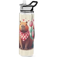 Capybara 32 Oz Water Bottle Leakproof Sports Bottle with Straw Tritan Large Capacity Bottles for Women Men Outdoor Sport Drinking