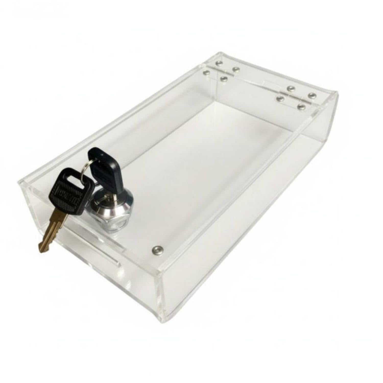 Dustproof Wall-Mounted Mask Dispenser Large Capacity Transparent Face Mask Storage Box Waterproof for Entryway, Bathroom, Office, 1-Grid with Lock-image-27