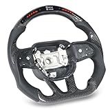 RASTKY 2014-2022 Volante LED de Fibra de Carbono, Diseño de Carreras de Fondo Plano, Pantalla de Cuarto de Milla de 0-60 Mph, Ideal para Entusiastas de la Velocidad