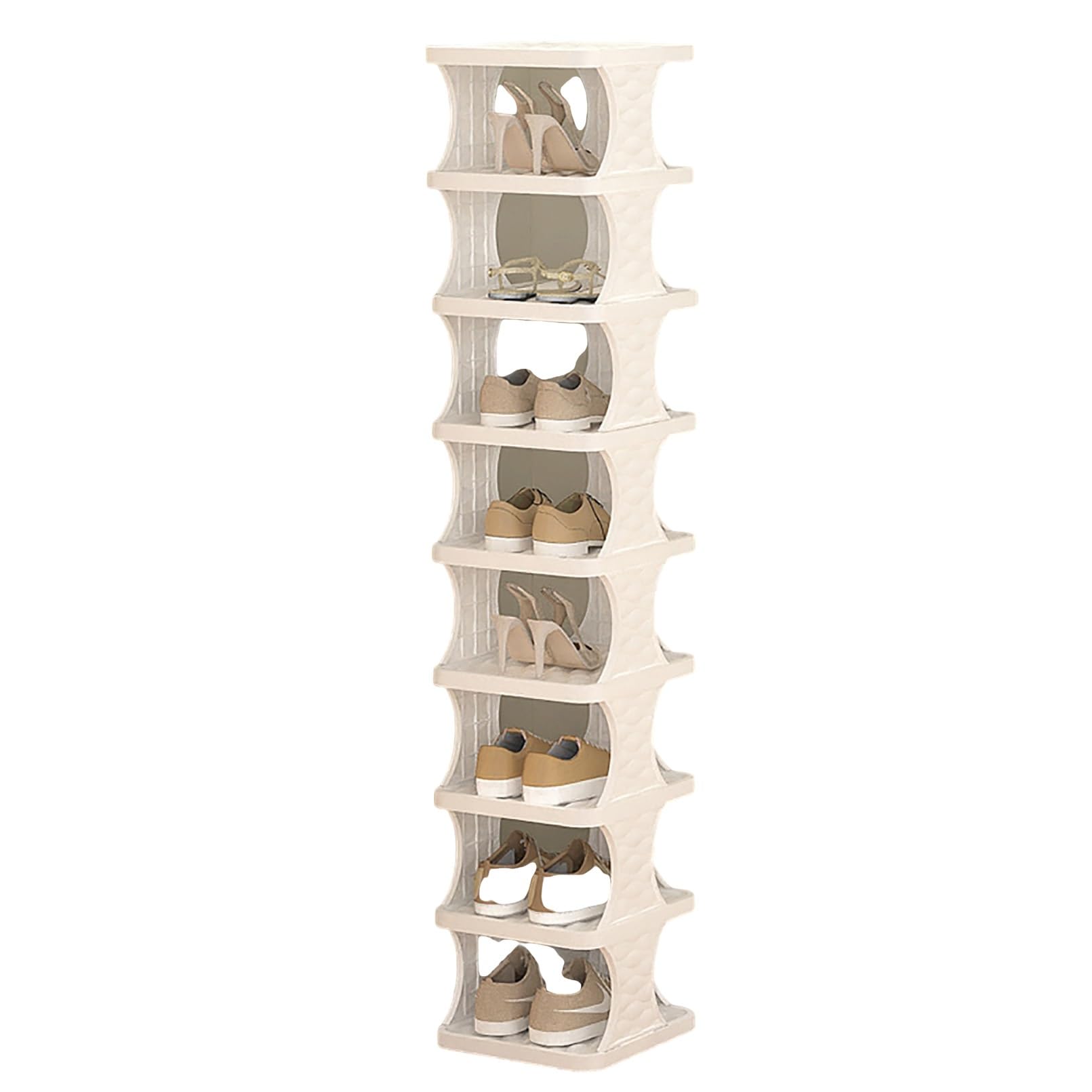 Tour à chaussures verticale pliable à plusieurs niveaux pour placard étroit