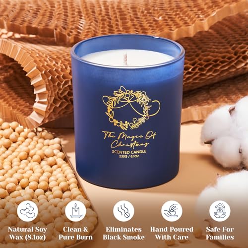 Msensechristmasholidaycandlethemagicofchristmasscent81ozsoywaxidealwinterhomedecorgiftforwomenandmen  Urban Country Home Decor Msense christmas holiday candle the magic of christmas scent 81oz soy wax ideal winter home decor gift for women and men  urban country home decor