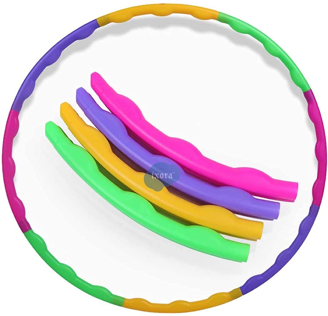 Ixora Hula Hoop Toys, Detachable and Adjustable Fitness Exercise Ring Toys for Kids, pet Training Skill Development Ideal Indoor and Outdoor Gymnastics Toys for Boys and Girls (Big) (Big) 4