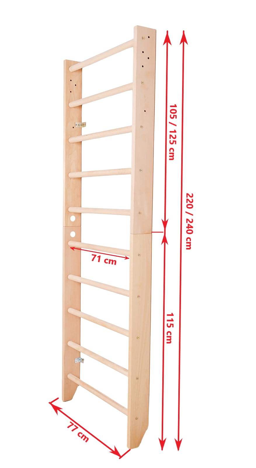 Escalera Sueca Sport-0-220 Espaldera para Gimnasio, Espaldera de Fitness, Complejo Deportivo de Gimnasia, Gimnasia de los niños en casa, Barras