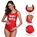 Traje de baño Mujer Maternidad Premamá Playa Espalda Abierta Color Sólido Rojo...