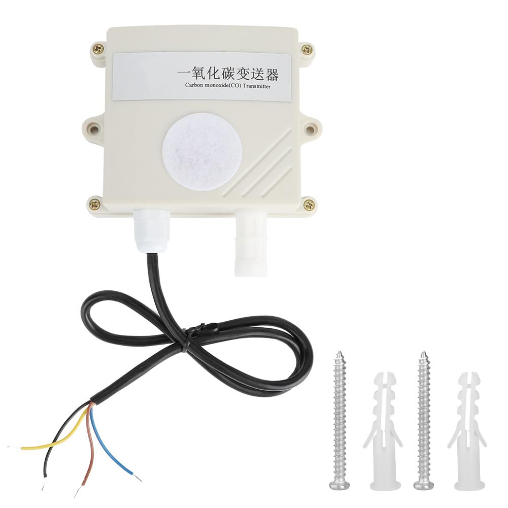 KUIDAMOS Detector de Monóxido de Carbono de Pared con Sensor de Temperatura y Humedad de Alta Sensibilidad para Uso Interior y Exterior PVC 1 Unidad