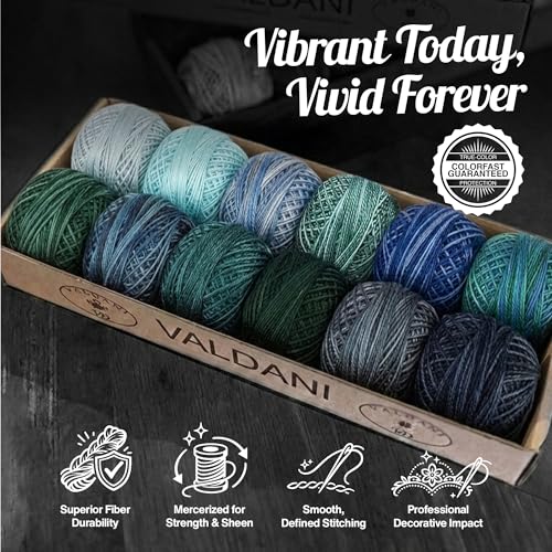 Image of Valdani Pearl Cotton Sz 5 | Ocean Waves | 46 Yds /Ball