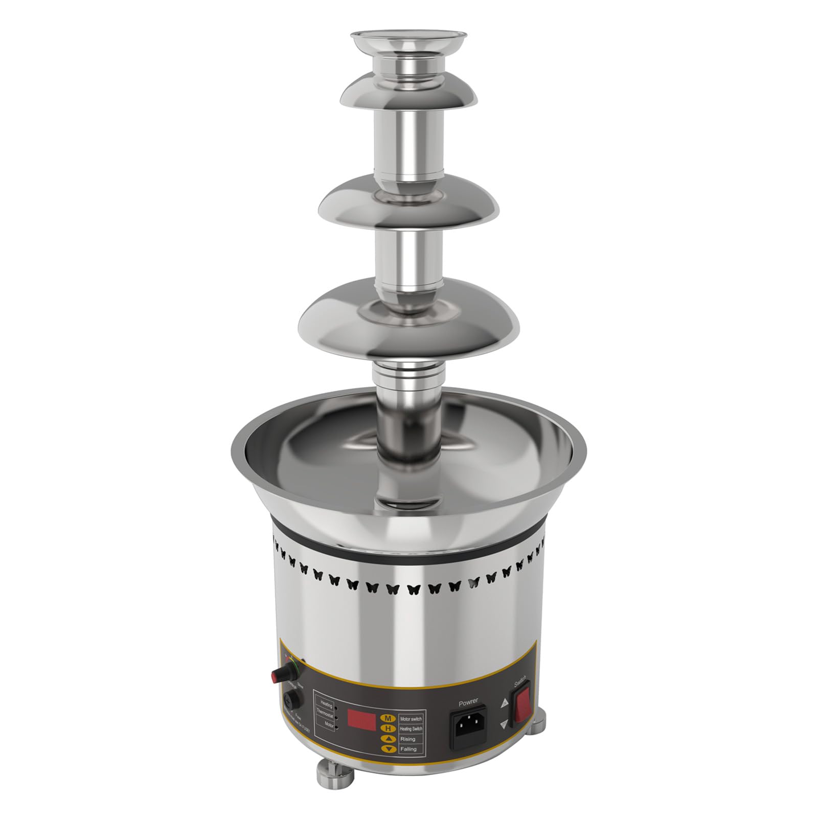 Photo 1 of PreAsion Chocolate Fountain 110V Electric 4-Tiers Digital Chocolate Fountain Melting Machine Heating Fondue Fountain,3kg of chocolate