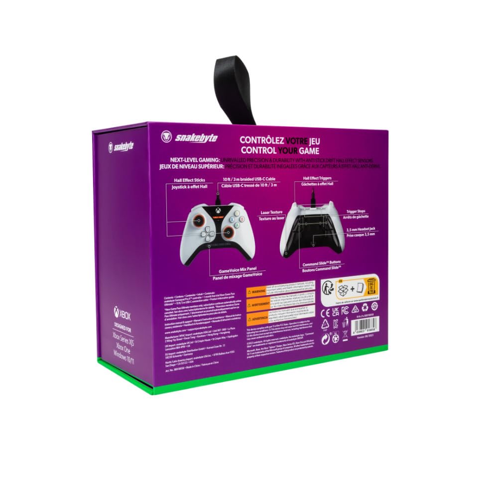 Kontroler SNAKEBYTE GAMEPAD PRO X SB918858 przewodowy gamepad do Xbox/PC biały