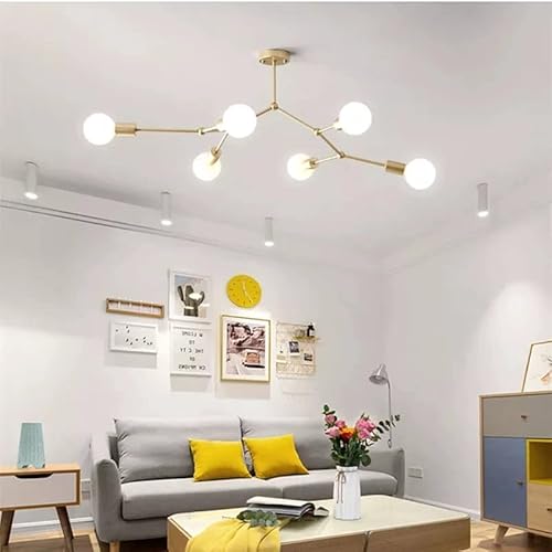Home-Neat Lustre Pendente Sputnik Moderno 6 Luzes E27 Luminária de teto Para Decoração De Sala De Es