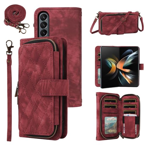 Housse anti-chute Samsung Z Fold 4 avec fermeture éclair pour sécuriser vos cartes