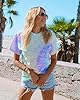 Colortone Womens/Ladies Rainbow Tie-Dye Short Sleeve Heavyweight T-Shirt (XL) (Desert Rose) #2