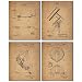 Astronomy Patent Prints - Set of 4 (8 inches x 10 inches) Vintage Wall Art Decor Photos
