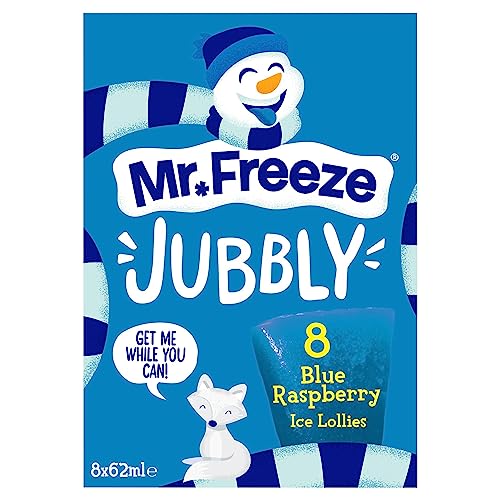 Mr Freeze Jubbly Blue Raspberry Ice Lollies (8 x 62ml) (Frozen)