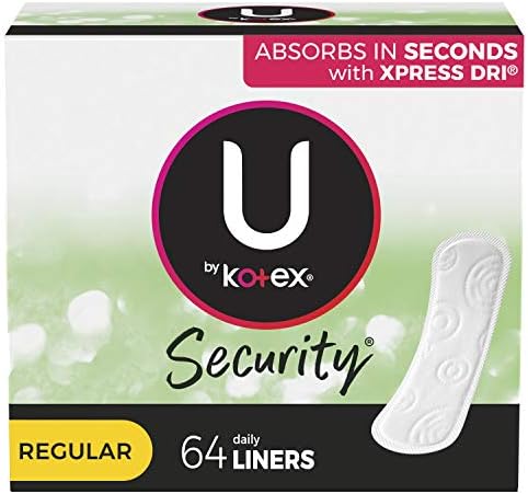 U by Kotex Lightdays Panty Liners, Regular, (thomaswi), Multicolor, Unscented, 64 Count
