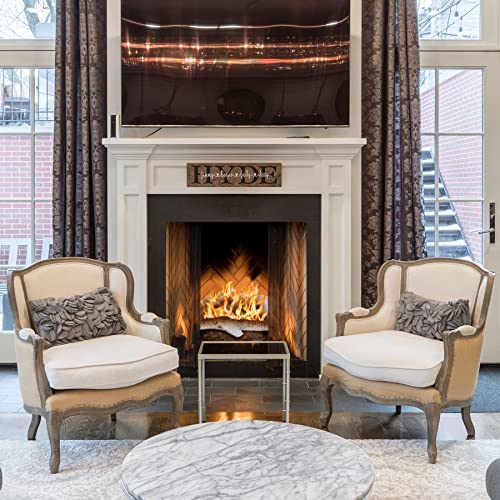 Maison Arts 6 Piece Ceramic Wood Gas Fireplace Logs White Birch Decorative Logs For All Types Of Indoor & Outdoor Firepits #TOP5