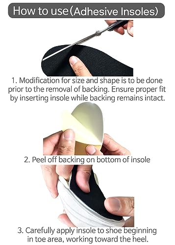 2 pares de plantillas adhesivas absorbentes para calzado grande miniatura 4